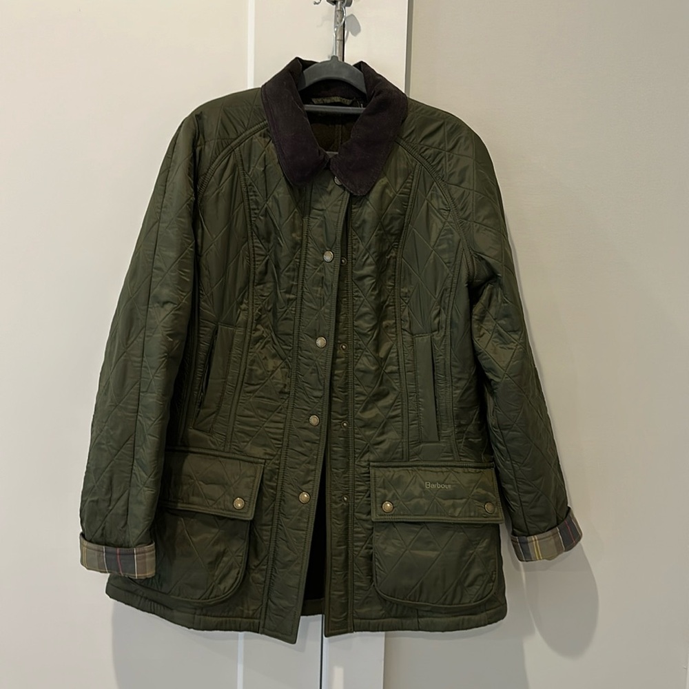 Barbour Quilted Green Utility Jacket